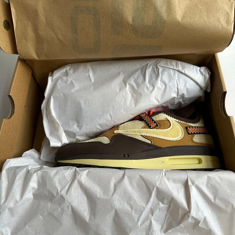 Nike Air Max 1 Travis Scott Cactus Jack Baroque Brown US Mens 5.5, Womens Size 7 - Picture 13 of 16